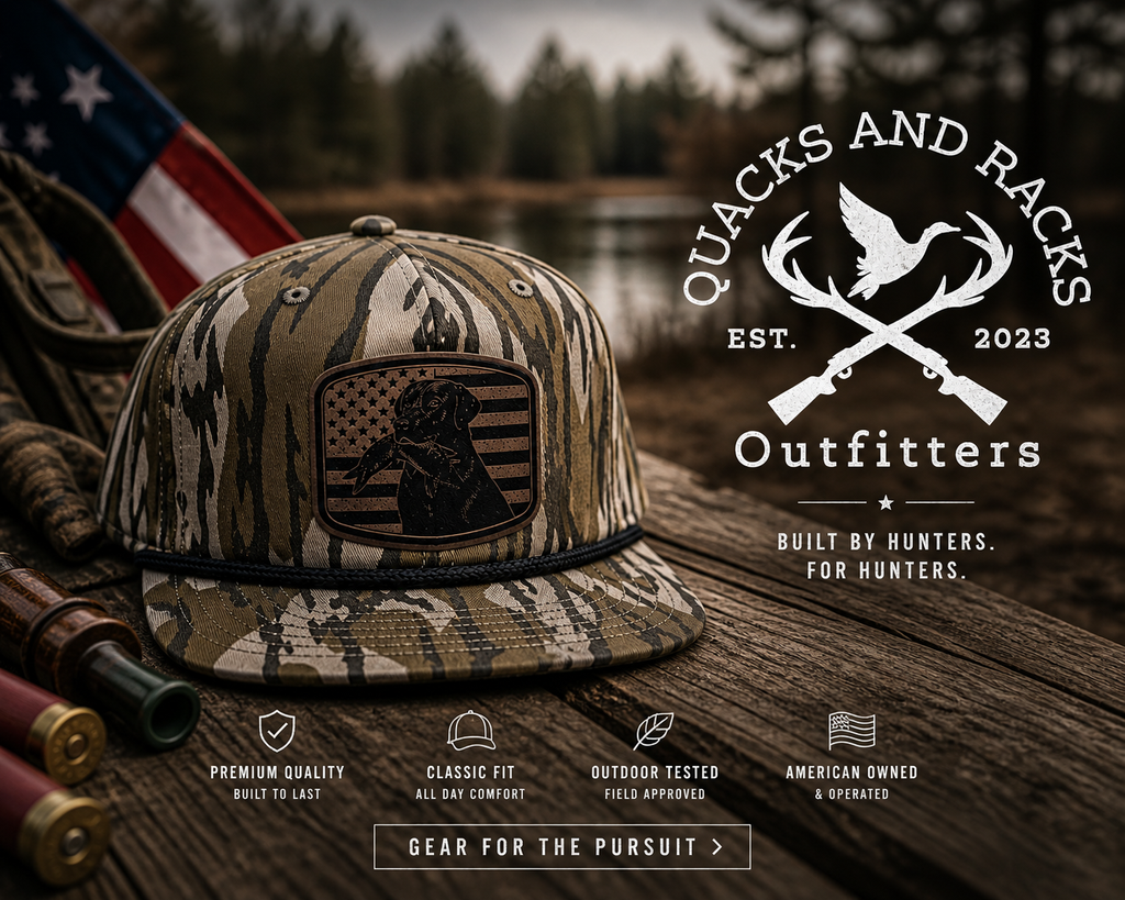 Camo Duck Hunting Snapback Hat – Leather Patch Cap