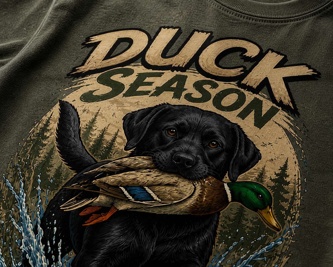Duck Season Youth T-Shirt | Black Lab Retriever Hunting Tee